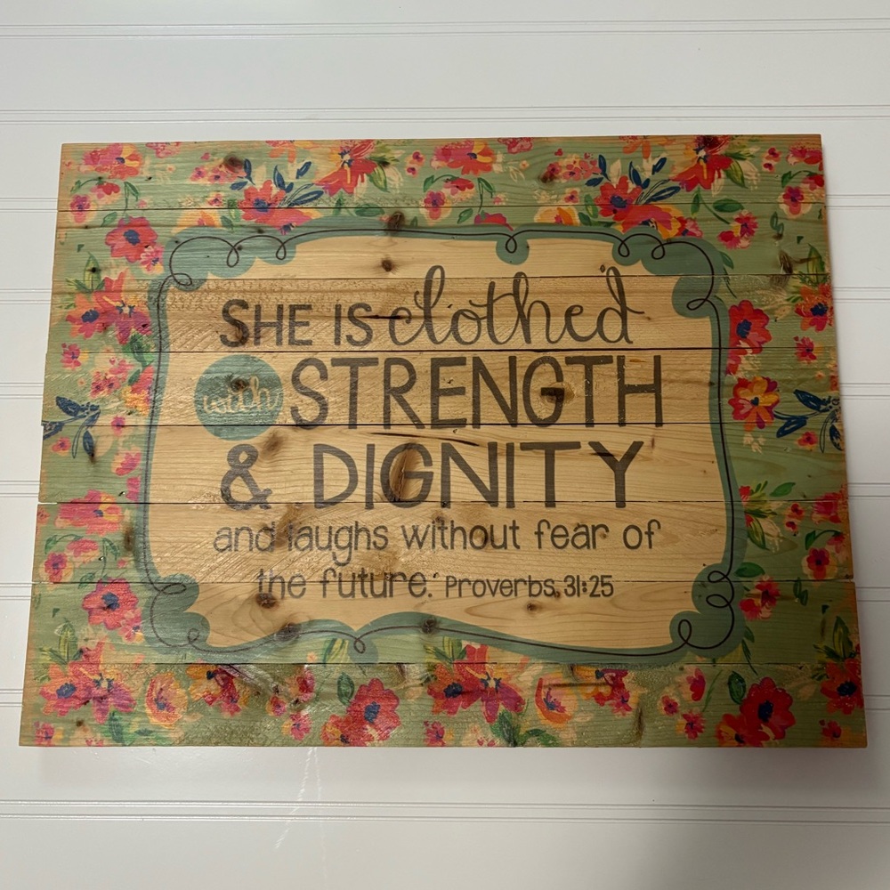 Wooden Bible Verse Sign